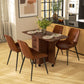 Drop Leaf Dining Table, Mobile Folding Table on Wheels with Drawers and Cabinet for Dining Room, Kitchen, Brown