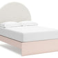 Wistenpine - Full Upholstered Panel Bed - Blush