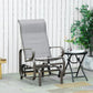 Patio Glider with Breathable Mesh Fabric, Outdoor Glider Chair, Garden Rocking Gliding Seat for Patio, Yard, Porch, Grey