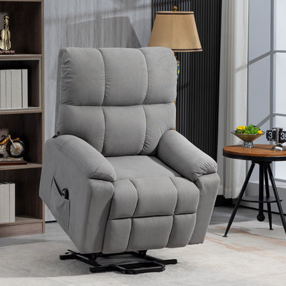 Microfiber Power Lift Recliner with Remote - Grey