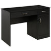 Computer Desk with Storage Drawers and Cabinet - Black