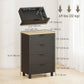 Dresser for Bedroom with 4 Drawers, Chest of Drawers with Solid Wood Legs for Closet, Living Room, Entryway, Black