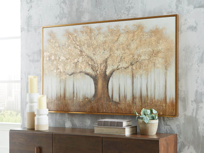 Dalewick - Brown / Gray / Gold Finish - Wall Art - Forward Furniture