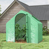 6 x 3.3 x 5.5ft Walk-in Garden Greenhouse with Door & Top Window, Portable Mini Greenhouse for Plants Flowers Herbs Tomatoes, Outdoor Hot House Growing Tent with Steel Frame & PE Cover