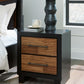 Kraeburn - Brown / Black - Two Drawer Night Stand