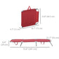 Outdoor Folding Chaise Lounge, Reclining Lounge Chair with Adjustable Backrest and Breathable Mesh Fabric, Wine Red
