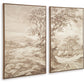 Stormish - Wall Art Set (Set of 2) - Beige / Brown