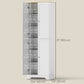 72" Tall Pantry Cabinet, Kitchen Pantry Cabinet with Adjustable Shelves, Storage Cabinet with 4 Doors, White