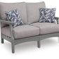 Cove Beach - Loveseat With Cushion - Gray