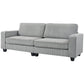 3-Seater Sofa with Cup Holders - Light Grey