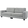 3-Seater Sofa with Cup Holders - Light Grey