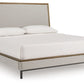 Tomtyn - King Upholstered Bed - Light Brown