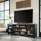 Foyland - Black / Brown - XL TV Stand W/Fireplace Option