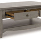 Charina - Antique Gray - Rectangular Cocktail Table