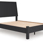 Danziar - Full Panel Bed With Low Footboard - Black