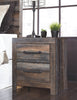 Drystan - Two Drawer Night Stand - Brown / Beige