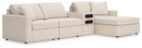 4 Pc. Sectional With Raf Corner Chaise And Audio Console