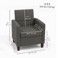 Fabric Accent Chair, Modern Armchair with Seat Cushion and Non-Slip Pads for Living Room, Bedroom, Dark Grey