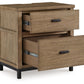 Tomtyn - Light Brown - Two Drawer Night Stand