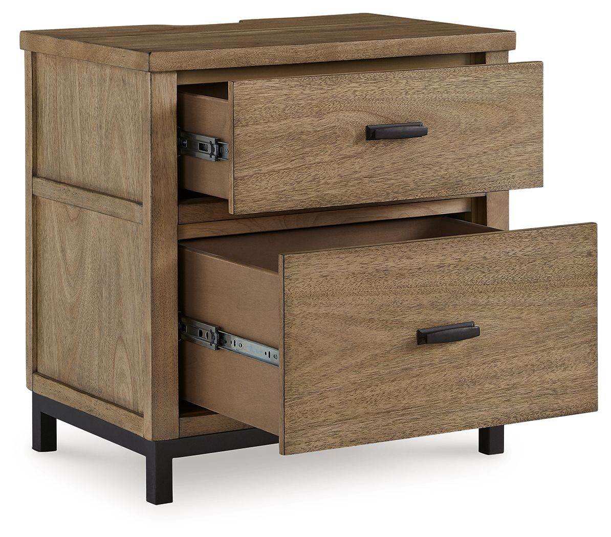 Tomtyn - Light Brown - Two Drawer Night Stand - Forward Furniture