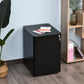 Metal Filing Cabinet 3 Drawer, Mobile Office Cabinet with Wheels for Legal, Letter, A4 File, Black