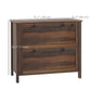 2-Drawer Lockable File Cabinet - Brown