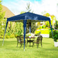 8' x 8' Pop Up Canopy, Outdoor Foldable Tent, Portable Canopy Tent with Carrying Bag for Camping, Party, Picnic, Blue
