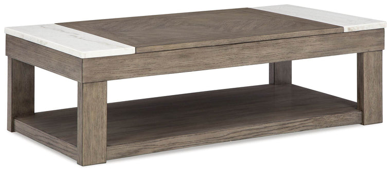Loyaska - Grayish Brown / White - Lift Top Cocktail Table - Forward Furniture