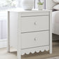 Hallityn - White - Two Drawer Night Stand