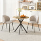 31.5" Industrial Round Dining Table - White Oak