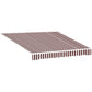 9' x 8' Outdoor Sunshade Canopy Awning Cover, Retractable Awning Fabric Replacement, UV Protection, Red and White