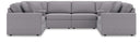 8 Pc. Sectional With 2 Audio Consoles And 2 Armless Chairs