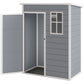 5 x 3FT Garden Shed with Floor, Outdoor Storage Shed with Lockable Door, Window and Vent for Backyard, Patio, Grey