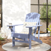 Classic Adirondack Chair Muskoka Chair, Garden Deck Chair with Cup Holder for Patio, Indoor, Backyard, Grey