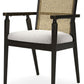 Galliden - Black - Dining Upholstered Arm Chair (Set of 2)