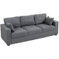 3-Seater Sofa with Deep Spring Cushions - Dark Grey