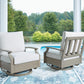 Rainier Ranch - Swivel Glider Chair With Cushion - Brown / Beige