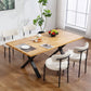 Set of 4 Corduroy Dining Chairs with Steel Legs - Beige