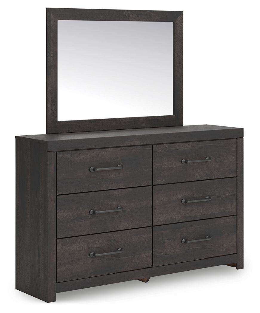 Hollivern - Dark Gray - Dresser And Mirror - Forward Furniture