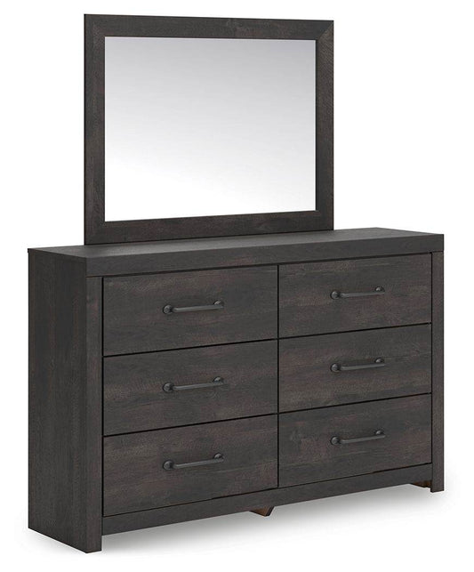 Hollivern - Dark Gray - Dresser And Mirror - Forward Furniture