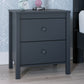 Simmenfort - Navy Blue - Two Drawer Night Stand