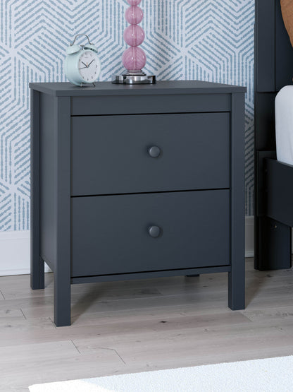 Simmenfort - Navy Blue - Two Drawer Night Stand - Forward Furniture