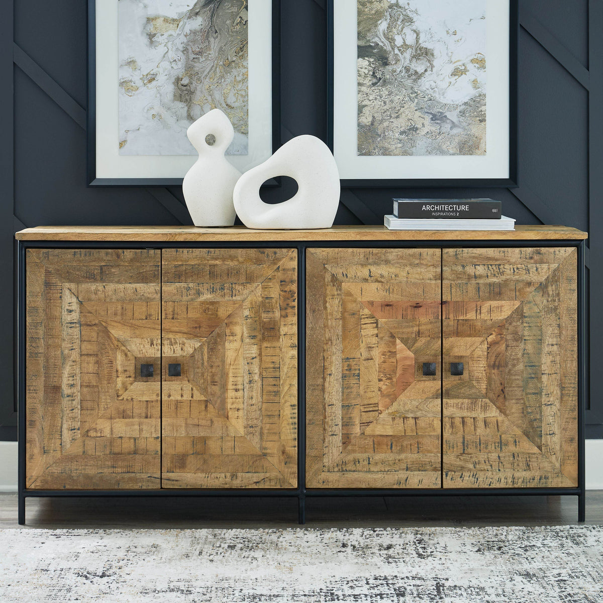 Camney - Brown / Black - Accent Cabinet - Forward Furniture