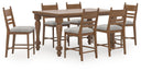 7 Pc. Table, 6 Upholstered Stools