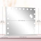 Hollywood Vanity Mirror with Lights, 31.5" x 24.4" Lighted Makeup Mirror with 3 Colour, 10X Magnifying, USB Port, White