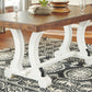 Valebeck - White / Brown - Rectangular Dining Room Table