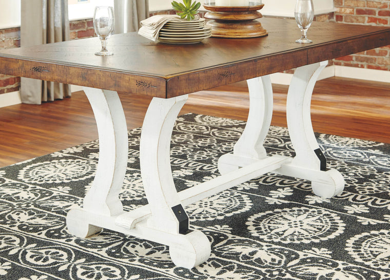 Valebeck - White / Brown - Rectangular Dining Room Table - Forward Furniture