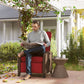 Outdoor Recliner Chair with Adjustable Backrest, Footrest, Thick Cushion, Side Tray, Up to 264 lbs, Wine Red