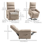 Lift Chair for Elderly, Power Chair Recliner with Remote Control, Side Pockets for Living Room, Brown
