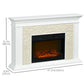 47" Electric Fireplace with Mantel, 1400W Freestanding Fireplace Heater with Remote Control, Overheat Protection, Timer, White